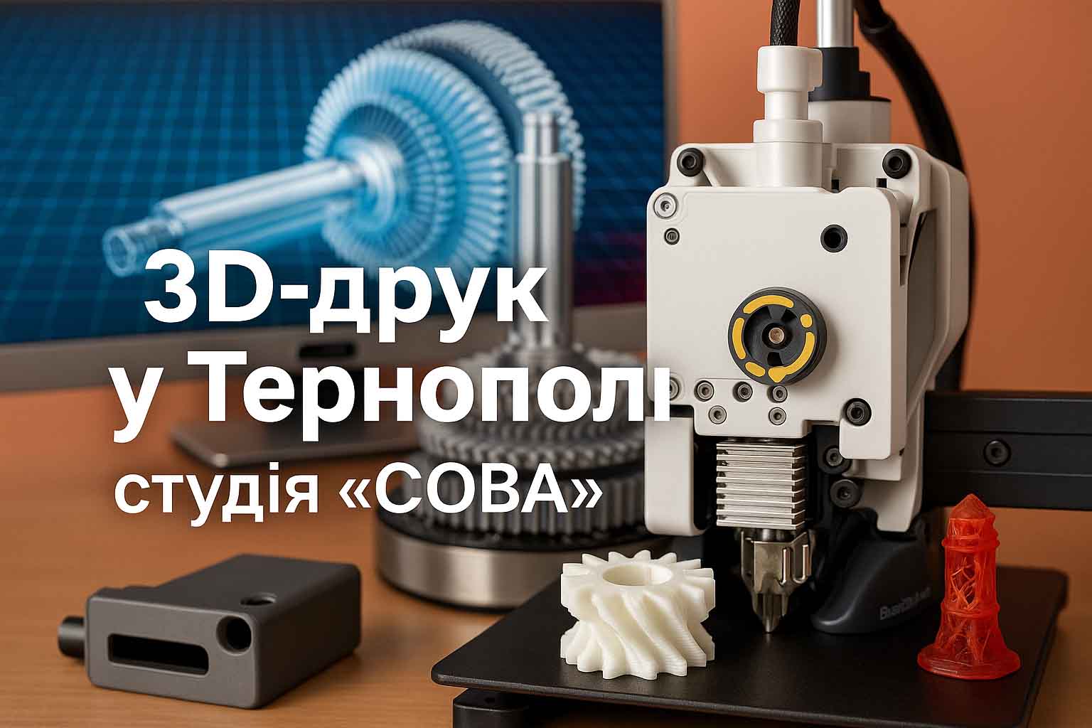 3D-друк Тернопіль — студія СОВА, прототип пластикової деталі