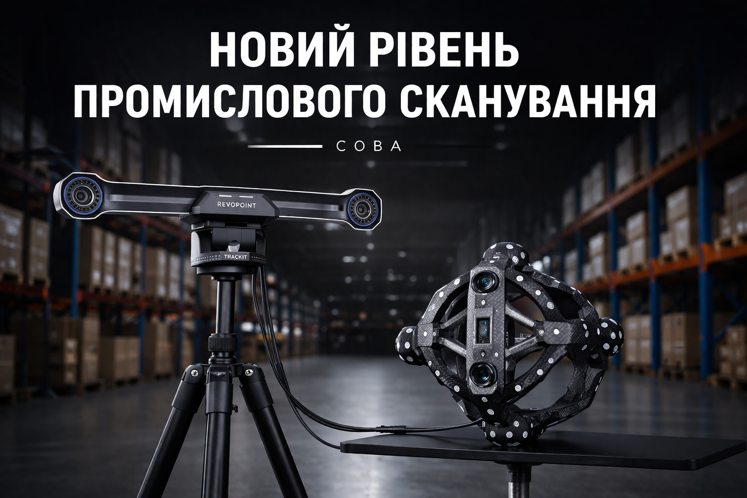 Промисловий 3D-сканер Revopoint TrackIt сканування деталей СОВА