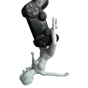 Підставка для геймпада PlayStation (DualShock / DualSense) у вигляді фігури дівчини – 3D друк СОВА